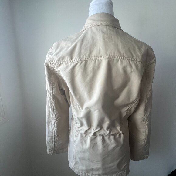 🤎!Tommy Hilfiger Lightweight Belted Jacket Sz M tan khaki utility jacket 🤎 - Picture 2 of 14